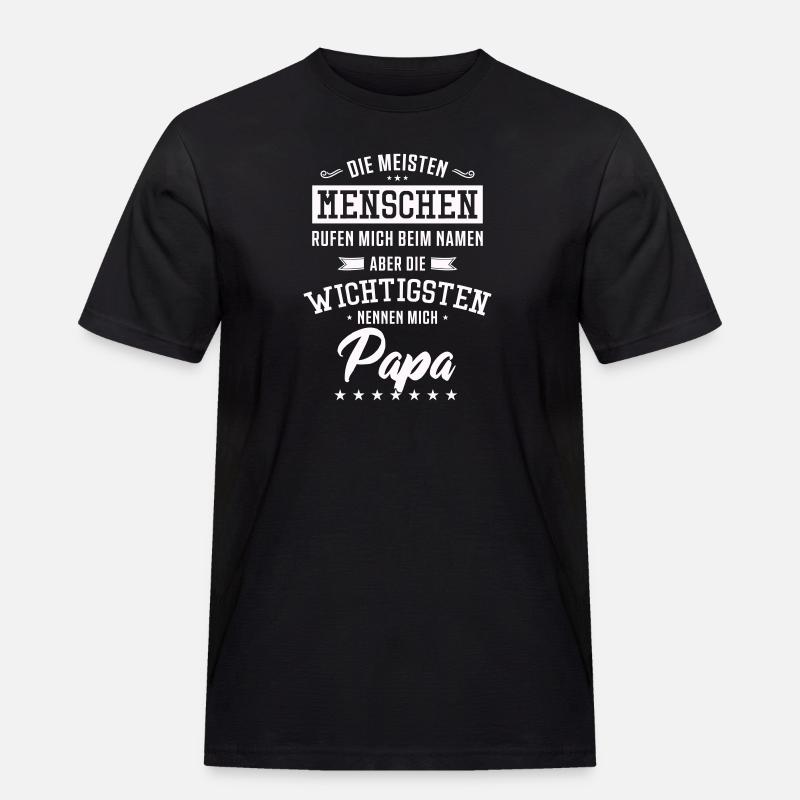 papa spruch - Männer Workwear T-Shirt - Schwarz