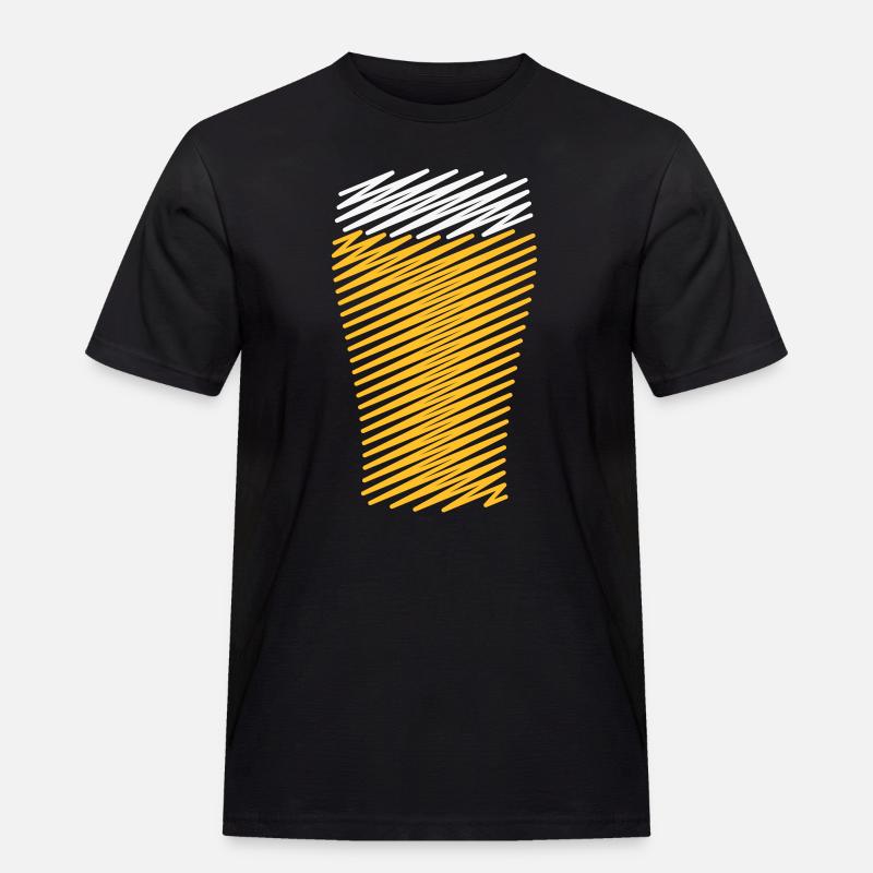 XSchraffur Design - Männer Workwear T-Shirt - Schwarz