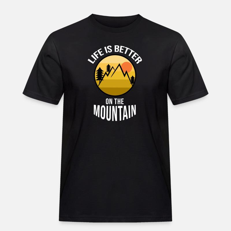 Wanderung Wandern Wanderer Statement Klettersteig - Männer Workwear T-Shirt - Schwarz