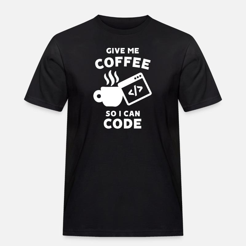 Karriere Statement Arbeit Coder Geld Verdienen - Männer Workwear T-Shirt - Schwarz