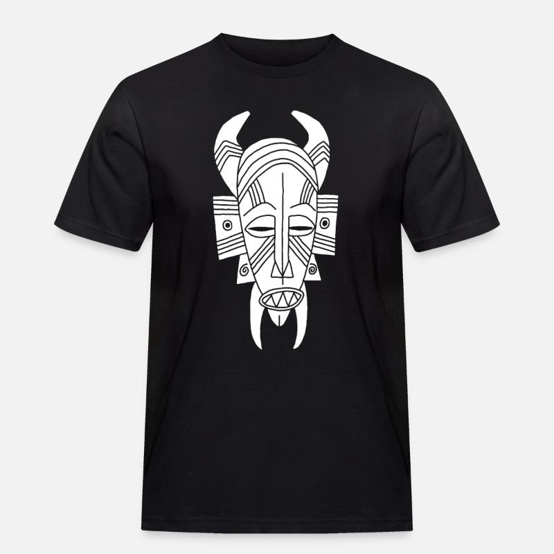 Afrikanischer weißer Dämon - Männer Workwear T-Shirt - Schwarz