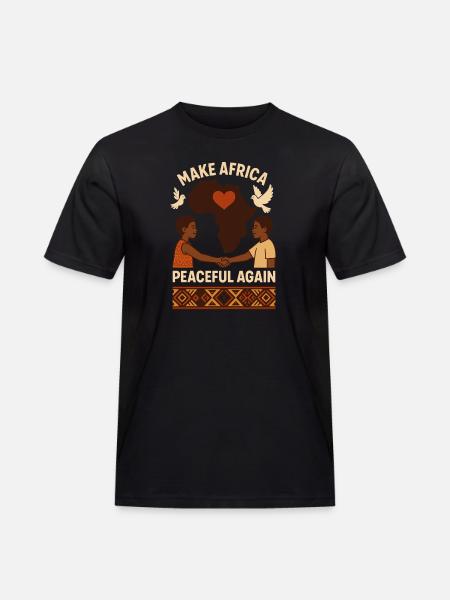 Make Africa Peaceful Again - Men's Workwear T-Shirt - black