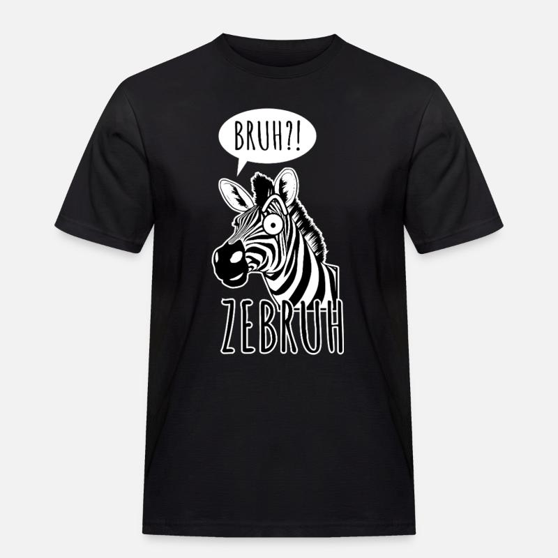 Zebra Bro - Ein ZeBRUH! - Männer Workwear T-Shirt - Schwarz