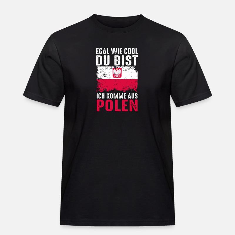 Pole Polnisch Polen - Männer Workwear T-Shirt - Schwarz