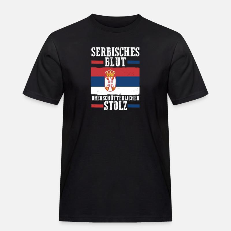 Serben Serbisch Serbien - Männer Workwear T-Shirt - Schwarz
