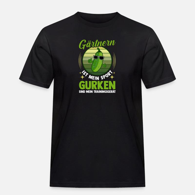 Gärtner Gurke Bauer Garten - Männer Workwear T-Shirt - Schwarz