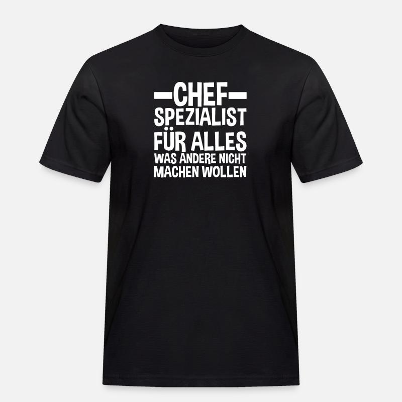 Teamleiter Chef Abschied - Männer Workwear T-Shirt - Schwarz