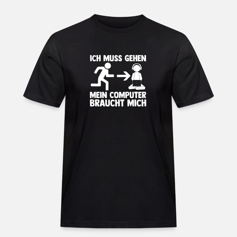 Computer Zocker Programmierer Administrator Gamer - Männer Workwear T-Shirt - Schwarz