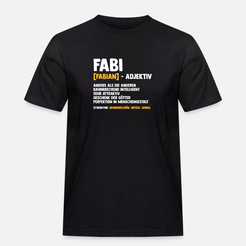 Fabian - Männer Workwear T-Shirt - Schwarz