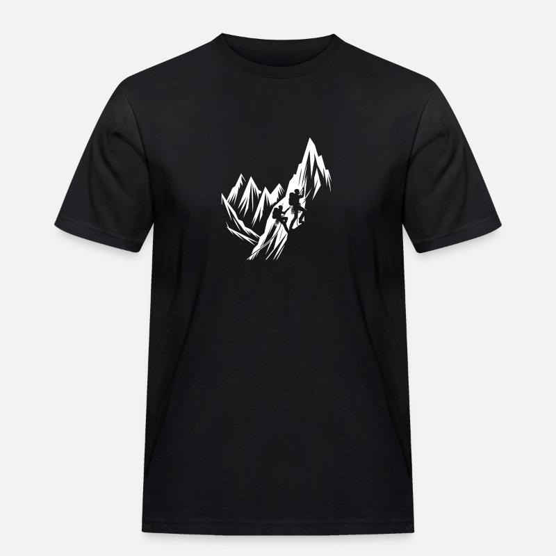 Team Bergsteiger - Männer Workwear T-Shirt - Schwarz