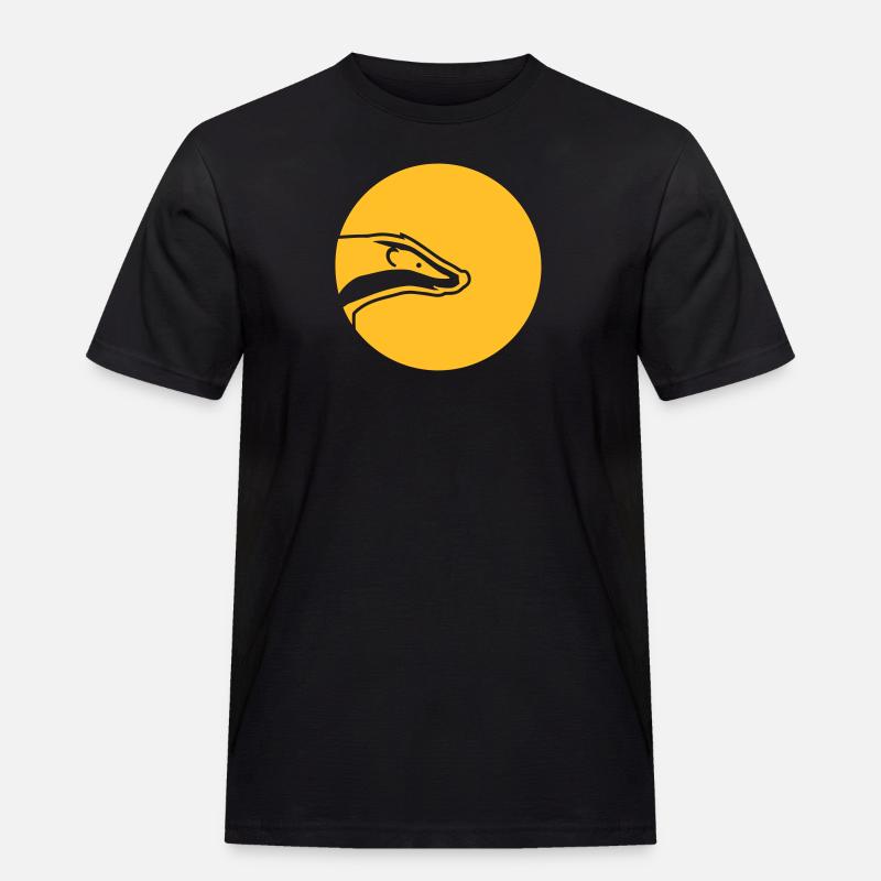 Dachs - Männer Workwear T-Shirt - Schwarz