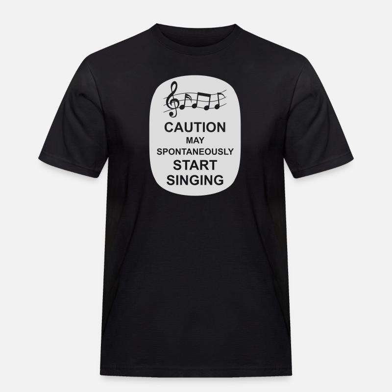 may spontaneously start singing - Men's Workwear T-Shirt - black