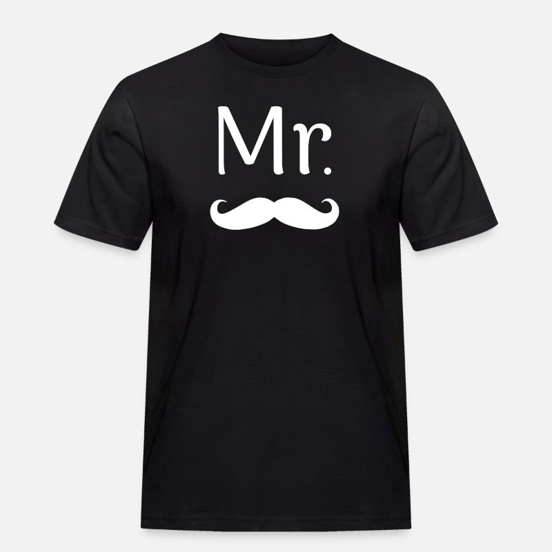 MR. MISTER MANN BART - Männer Workwear T-Shirt - Schwarz