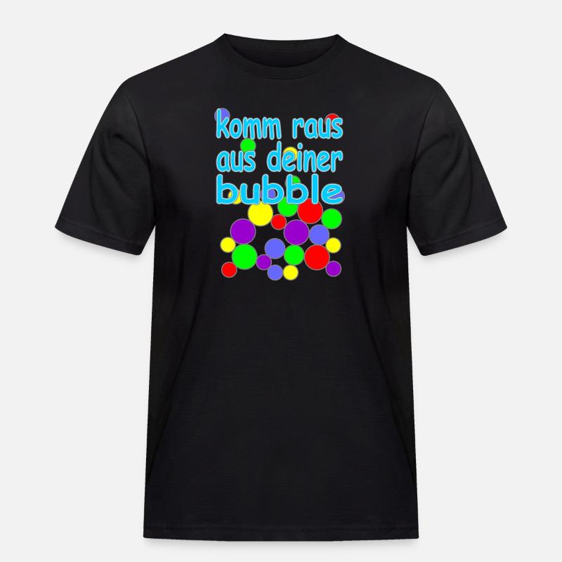 bubble deutsche Version Nr.2 - Männer Workwear T-Shirt - Schwarz