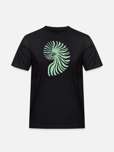 Pastel Green Ammonite - Men's Workwear T-Shirt - black