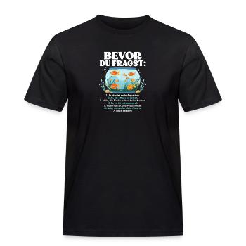 Bevor Du Fragst Aquarium Fische - Männer Workwear T-Shirt - Schwarz - Vorne - AI Model Male 178 light (178cm)