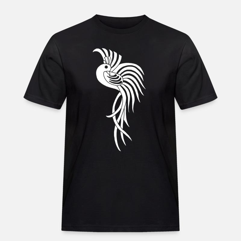 Weißer Paradiesvogel - Männer Workwear T-Shirt - Schwarz