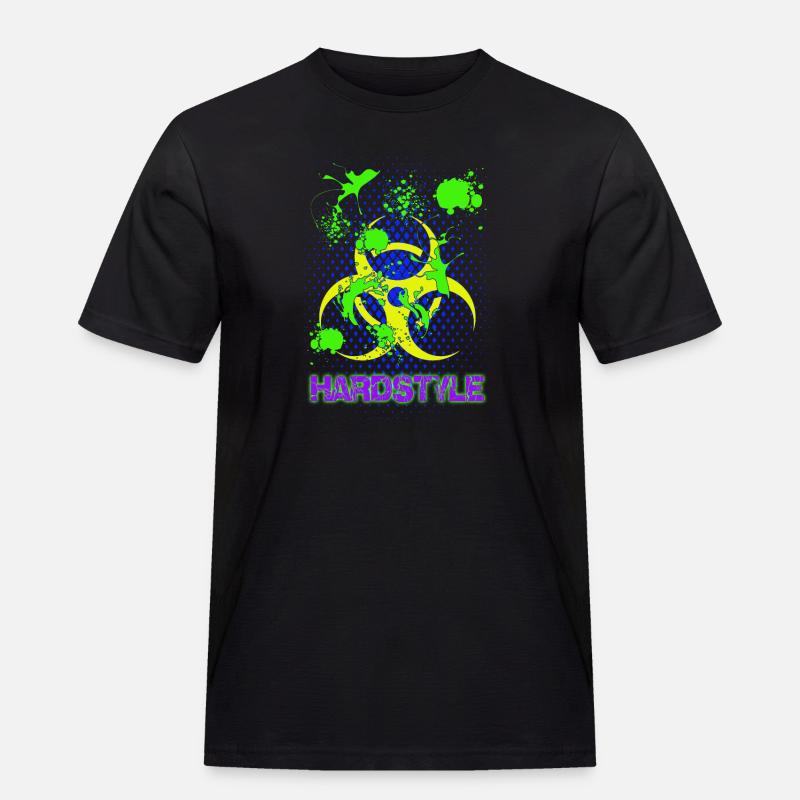 Splash Hardstyle Techno Trance House - Männer Workwear T-Shirt - Schwarz