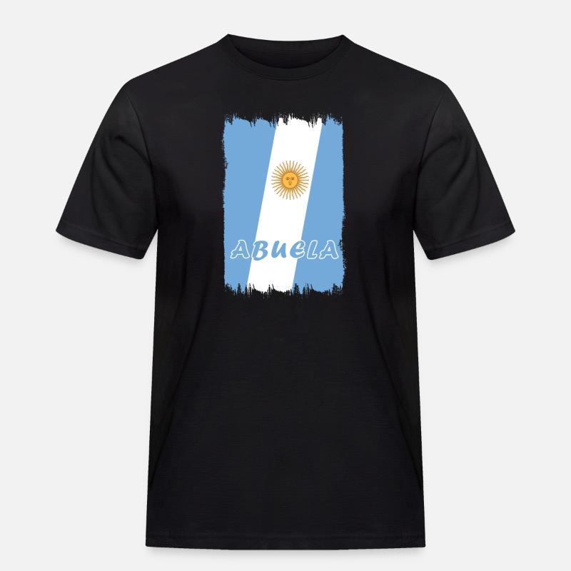 Argentinien Großmutter Design - Männer Workwear T-Shirt - Schwarz