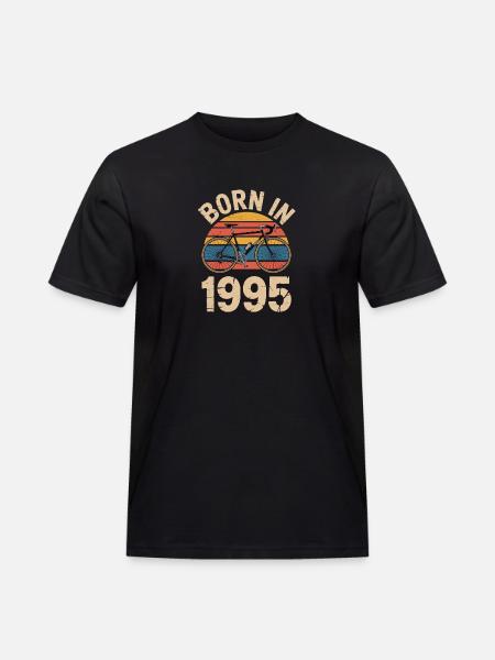 Né en 1995 Retro Bicycle Design - T-shirt Workwear homme - noir