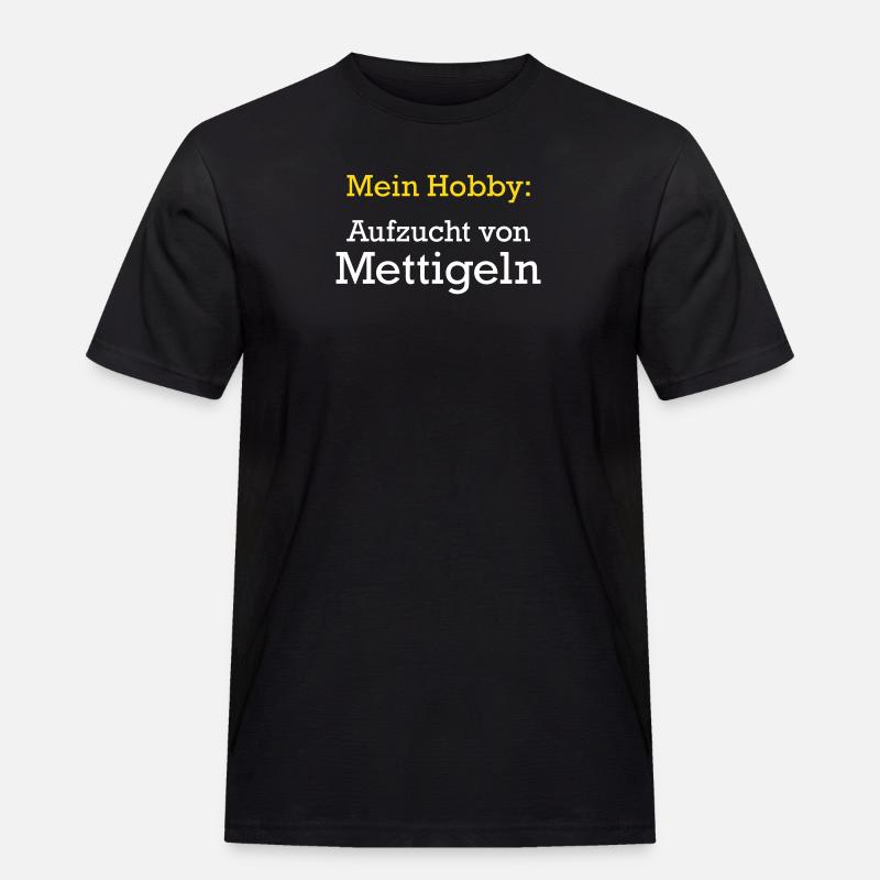 Mettigel - Männer Workwear T-Shirt - Schwarz
