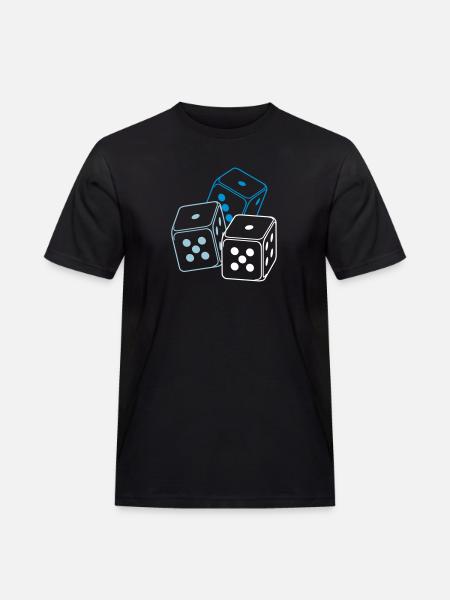 drei Spielwürfel / bunco dices (3c) - Men's Workwear T-Shirt - black