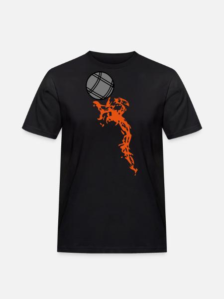 petanque ball flame Fire1 - Men's Workwear T-Shirt - black