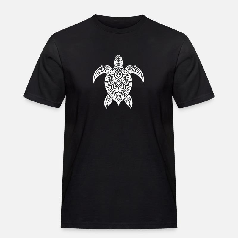 Mystical turtle with tribal elements - Men's Workwear T-Shirt - black