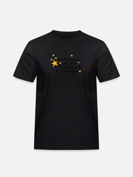 Feenstaub - Männer Workwear T-Shirt - Schwarz