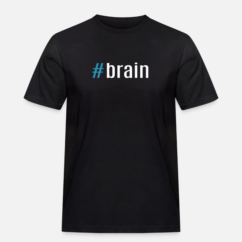 Brain - Männer Workwear T-Shirt - Schwarz