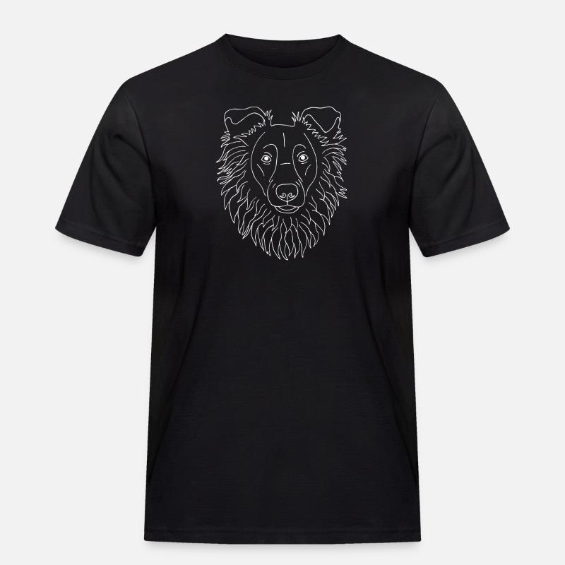 Collie - Männer Workwear T-Shirt - Schwarz
