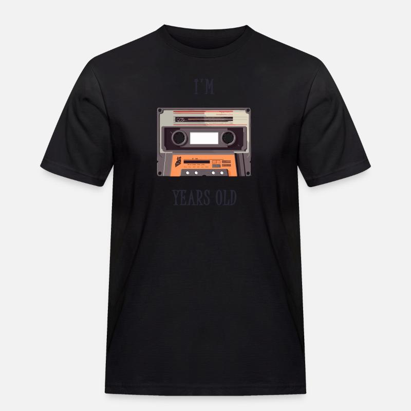 Ich bin -- Jahre alt - Männer Workwear T-Shirt - Schwarz