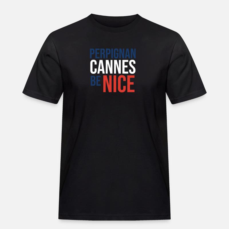 Klassisches Perpignan Mitbringsel - Männer Workwear T-Shirt - Schwarz