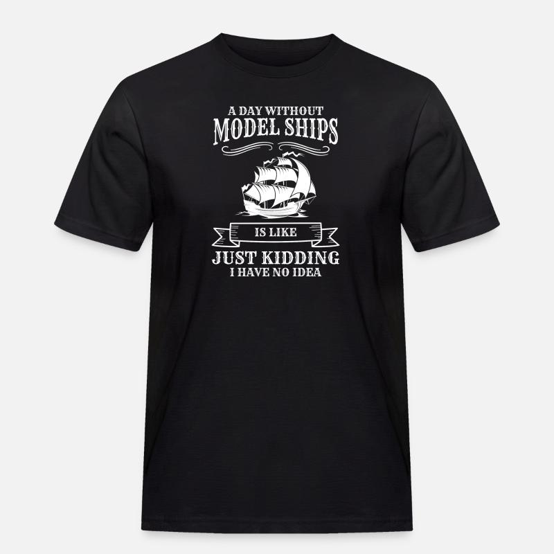 Ship Captain Model Builder - Men's Workwear T-Shirt - black