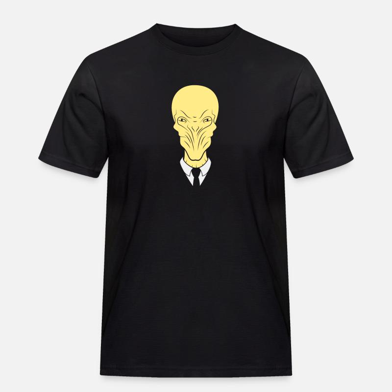 Die Stille wird fallen - Männer Workwear T-Shirt - Schwarz