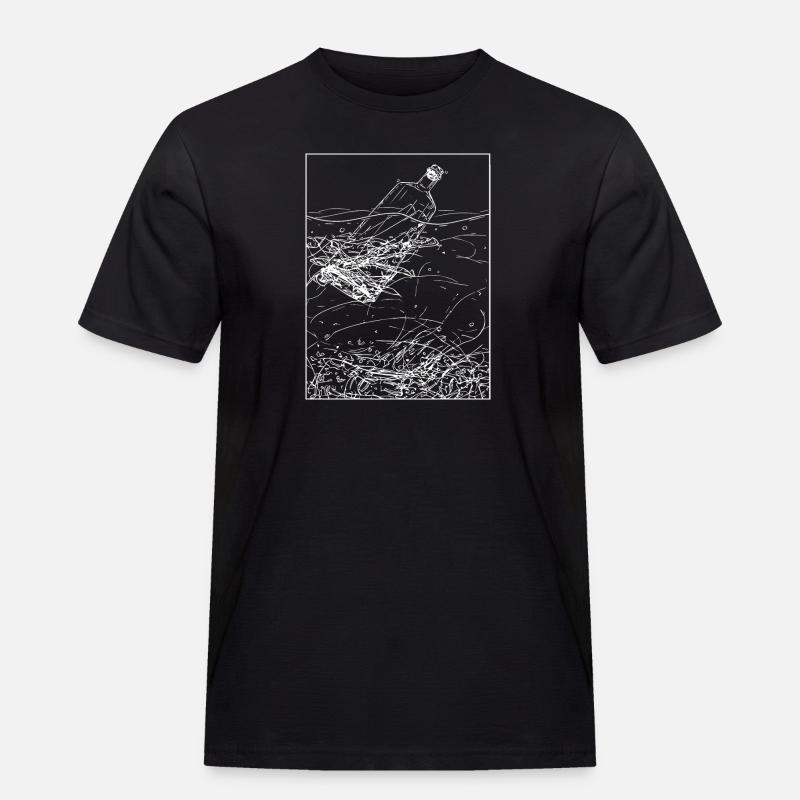 Message dans une bouteille - T-shirt Workwear homme - noir