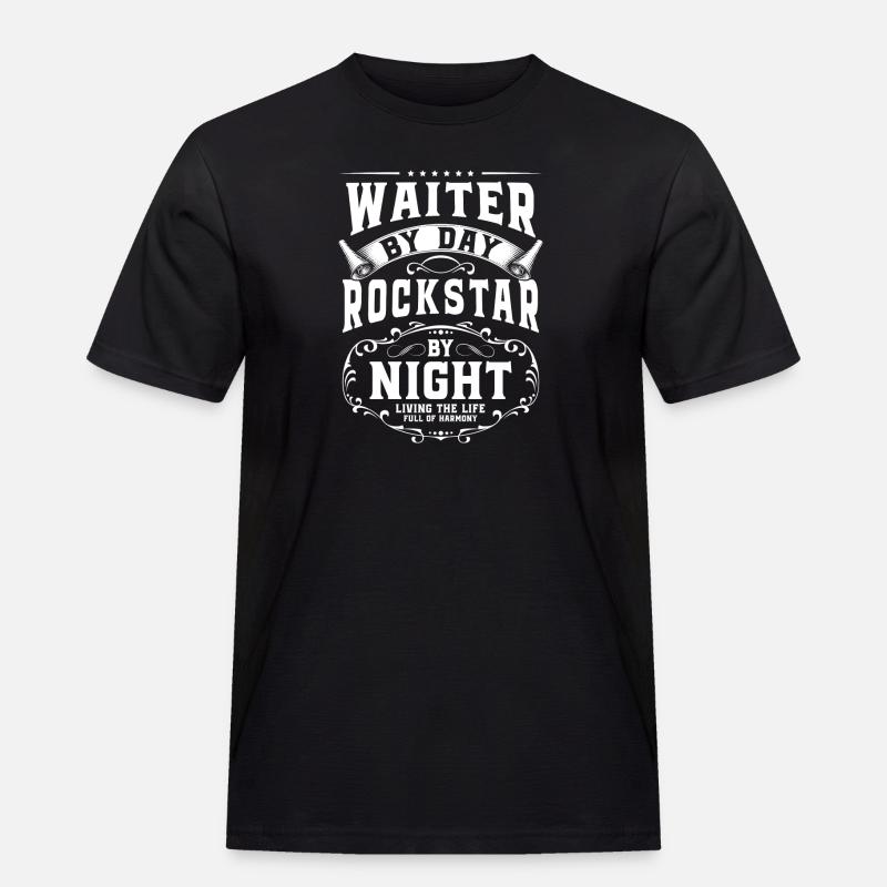 Kellner Restaurant Essen Cocktail - Männer Workwear T-Shirt - Schwarz