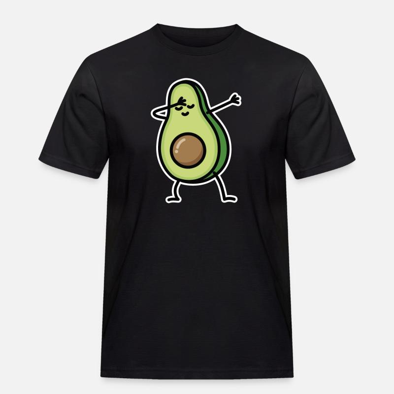 Avocado dab dabbing - Männer Workwear T-Shirt - Schwarz