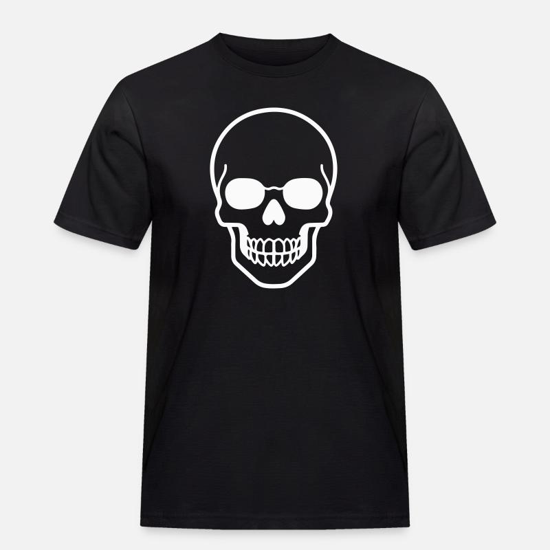 Minimalist skull design - Men's Workwear T-Shirt - black