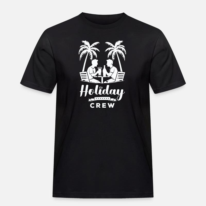 Zwei Freunde machen Party - Männer Workwear T-Shirt - Schwarz