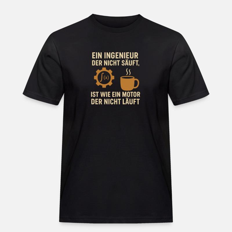 Ingénieur Humour Coffee Engine - T-shirt Workwear homme - noir