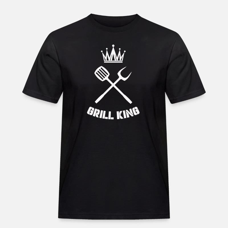 grill_king- - Männer Workwear T-Shirt - Schwarz