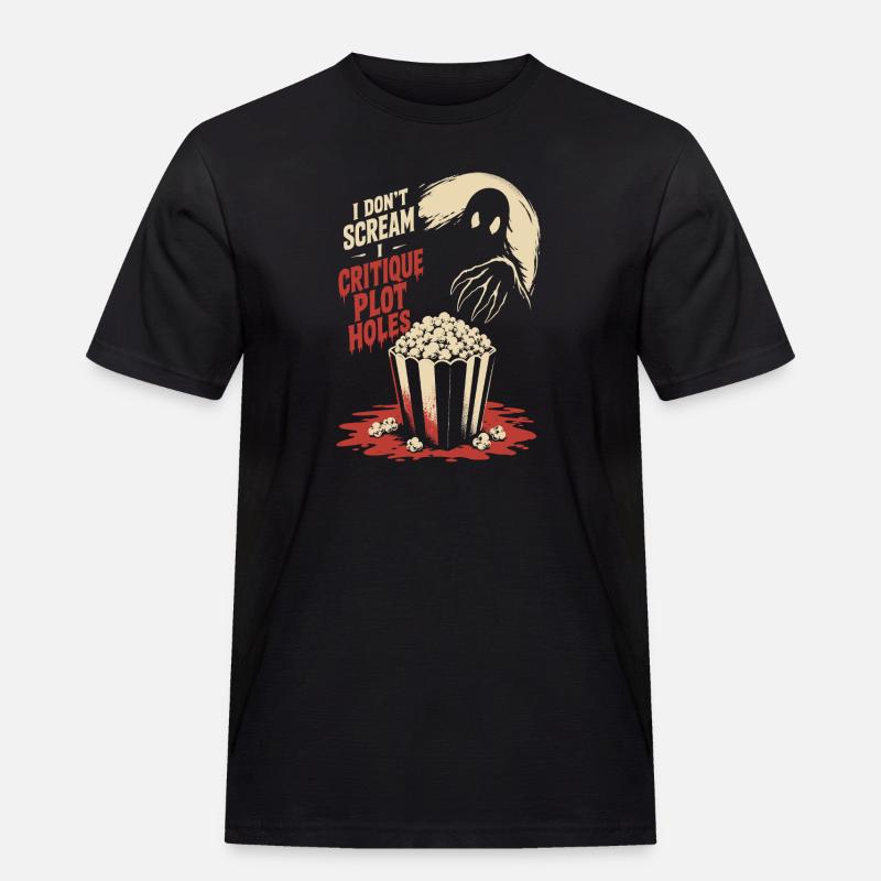 Critique Plot Holes Horror - Männer Workwear T-Shirt - Schwarz