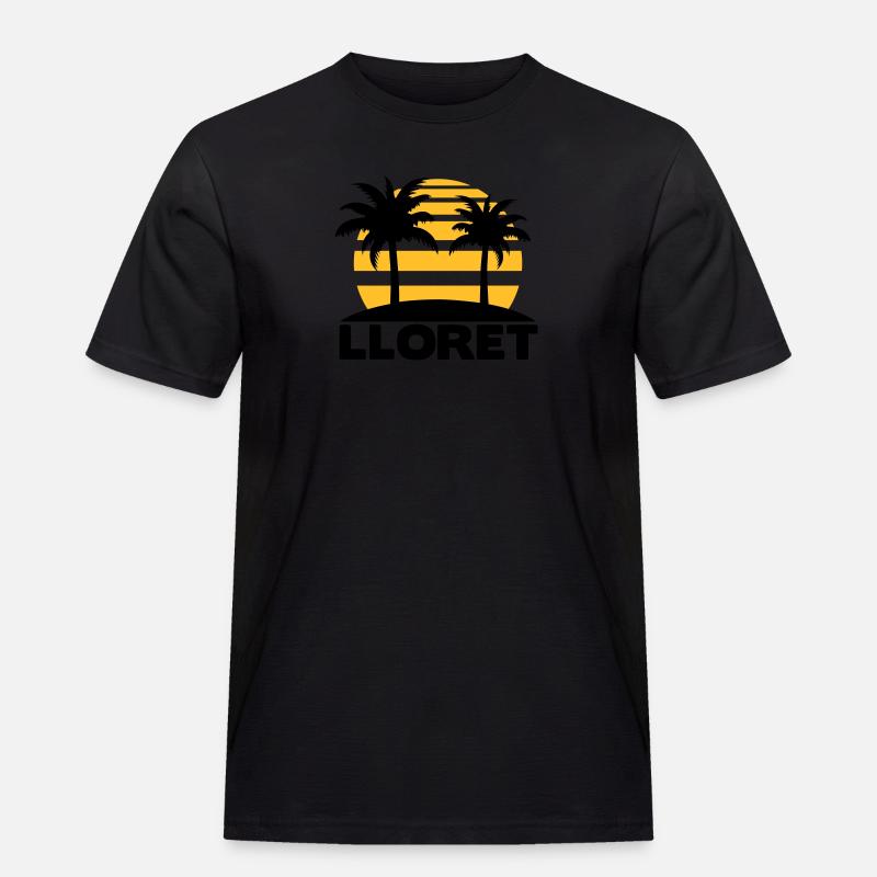 Lloret de mar - Männer Workwear T-Shirt - Schwarz