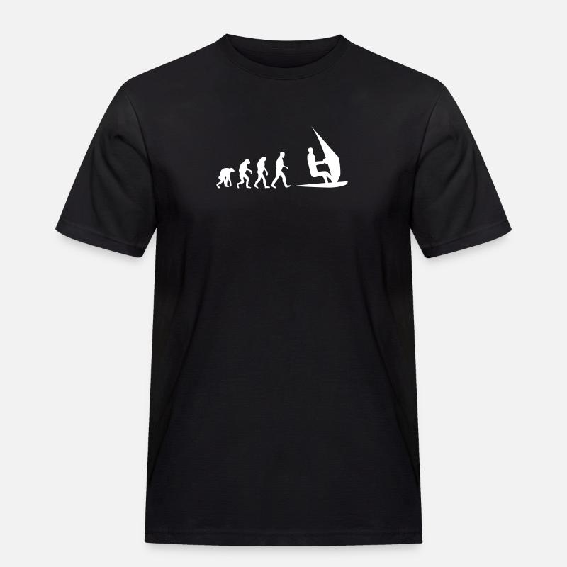 windsurf evolution - Männer Workwear T-Shirt - Schwarz