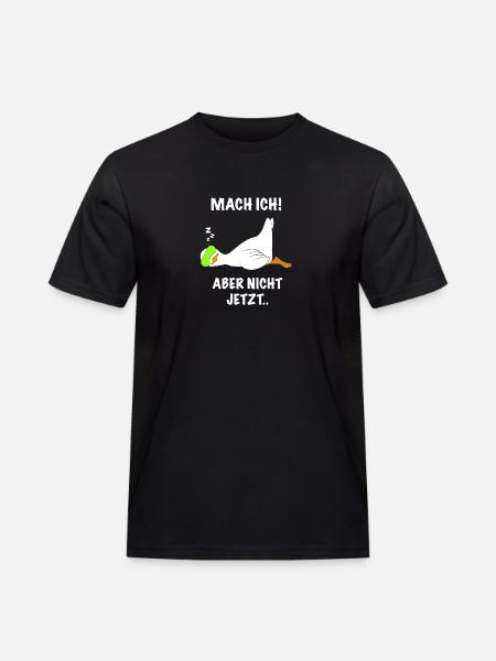 Ente lustig faul Spruch - Männer Workwear T-Shirt - Schwarz