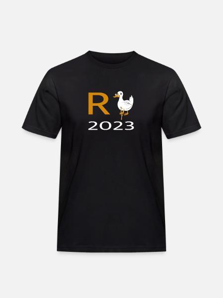 Rente Ente 2023 - Männer Workwear T-Shirt - Schwarz