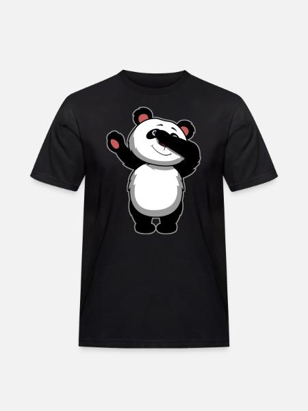 Dabbing Panda Bear - Dab Panda - Men's Workwear T-Shirt - black