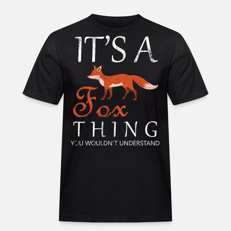 fuchs - Männer Workwear T-Shirt - Schwarz