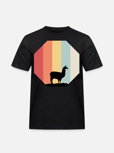 Alpaka - Männer Workwear T-Shirt - Schwarz